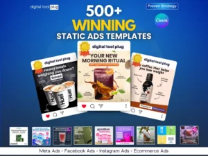 500+ Meta Ad Templates Canva Bundle: Facebook, Instagram, Email (PLR/MRR)